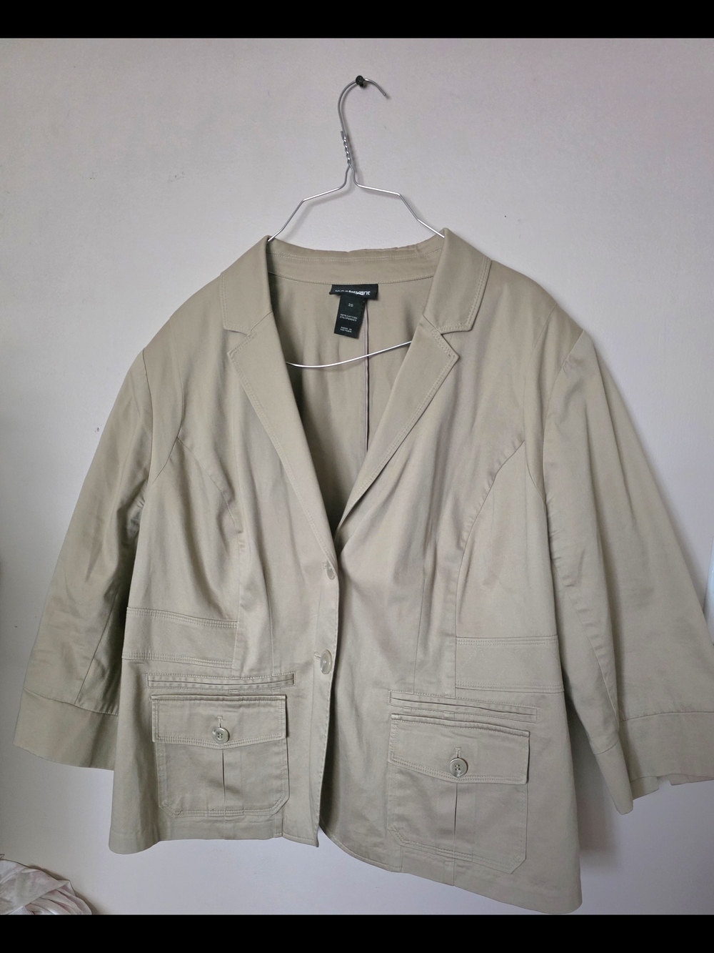 Lane Bryant Beige Lightweight Blazer Jacket